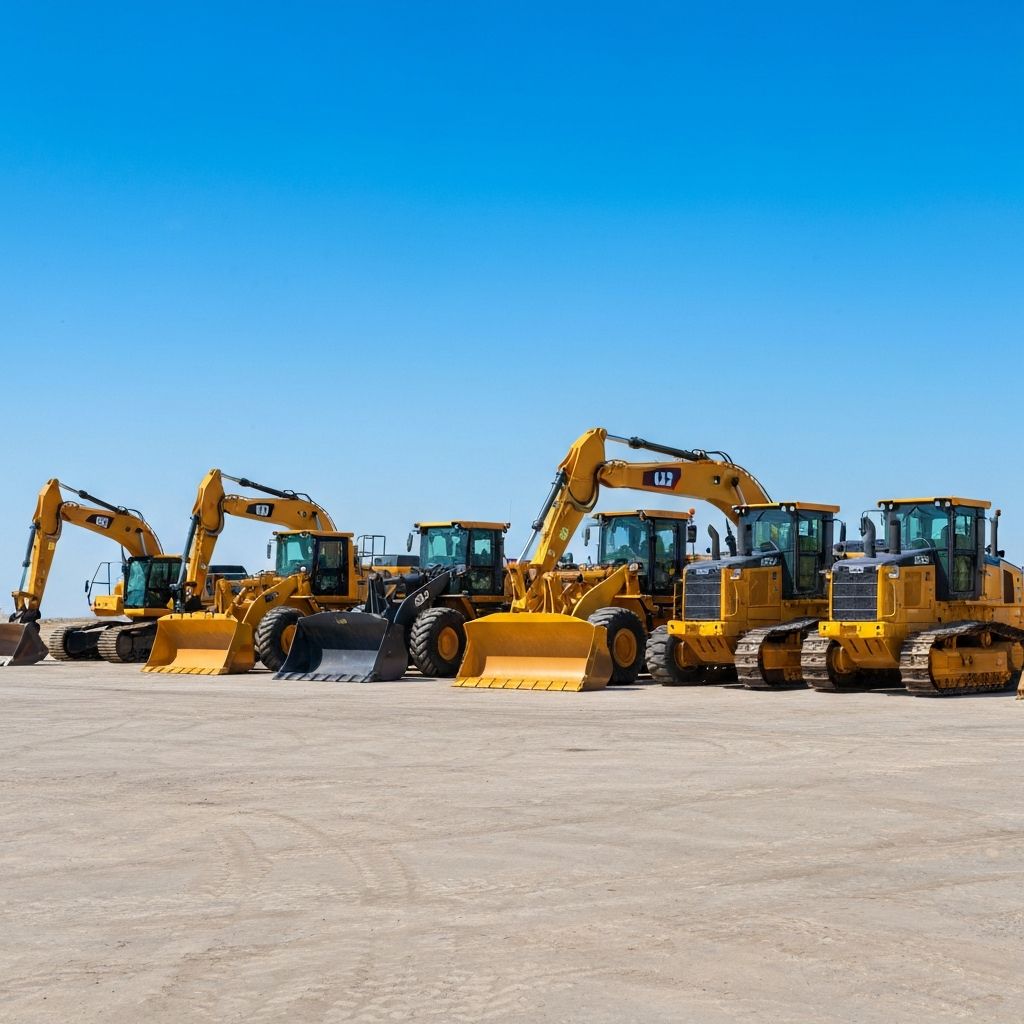 Heavy construction equipment fleet